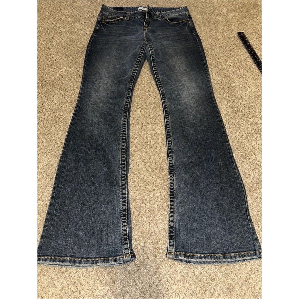Aeropostale Jeans Womens Size 9 / 10 Long Hailey Skinny Flare Low Rise Stretch